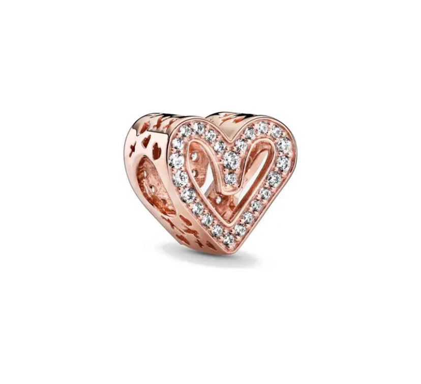 Corazón Brillo Rose