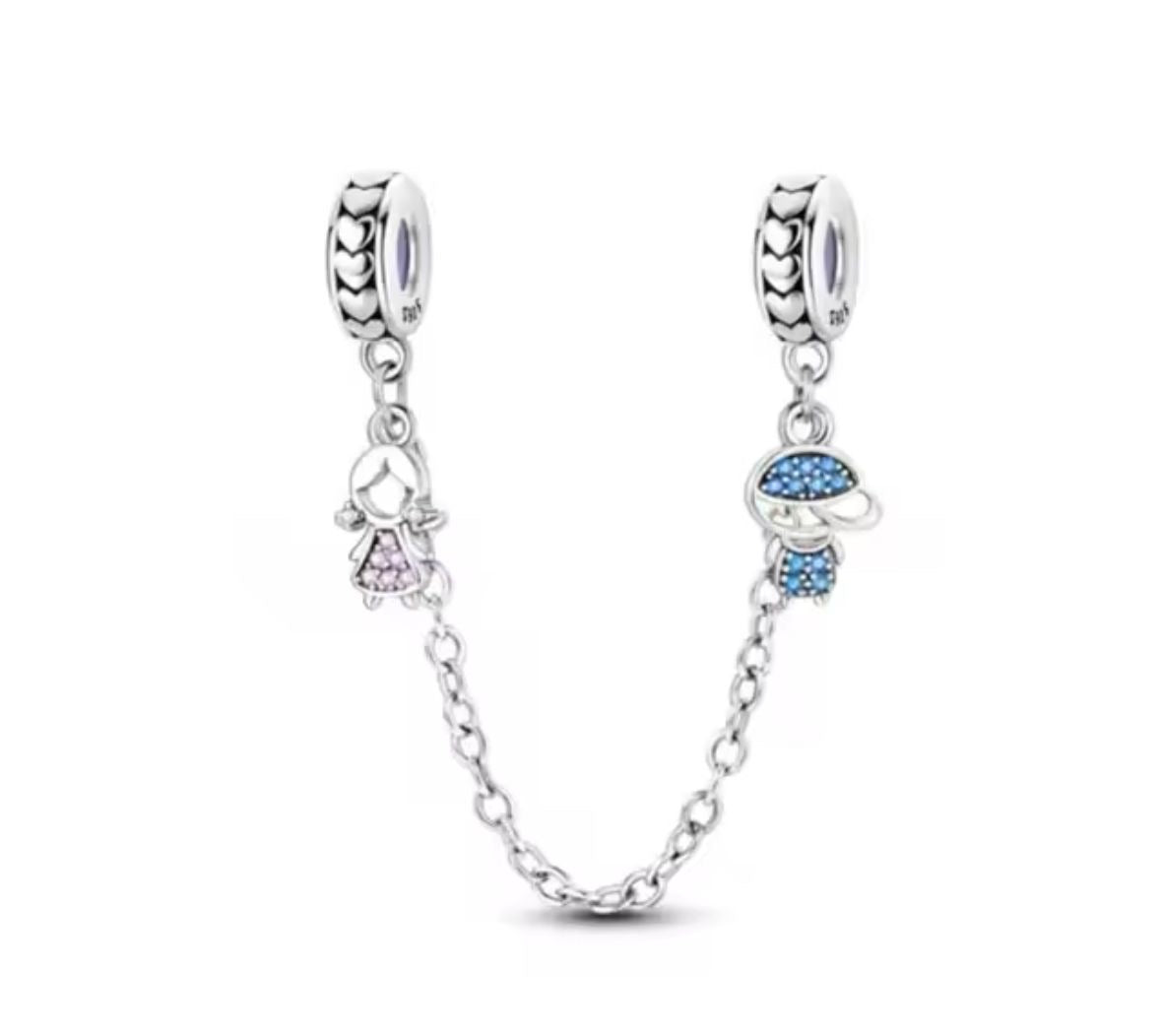 Cadena de seguridad niña y niño