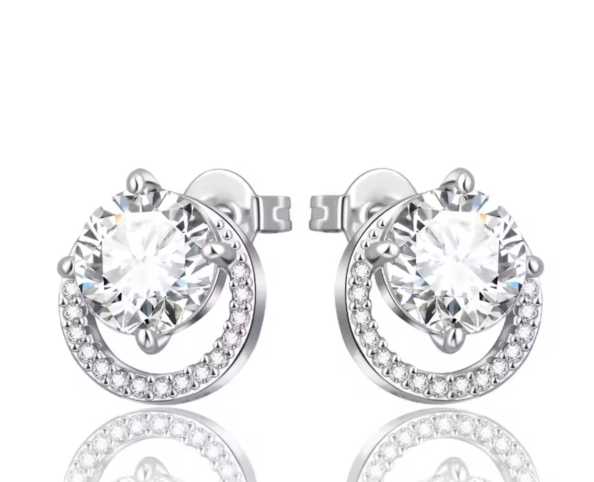 Aros solitario plata