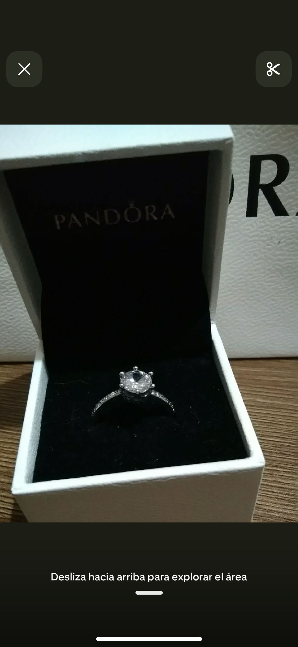 Anillo solitario plata