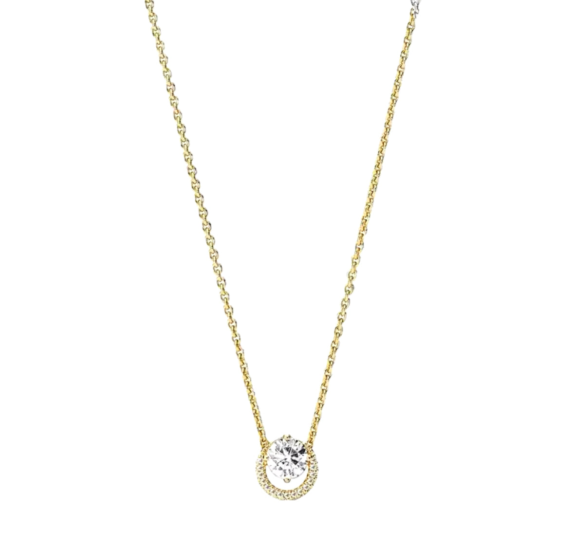 Collar solitario dorado
