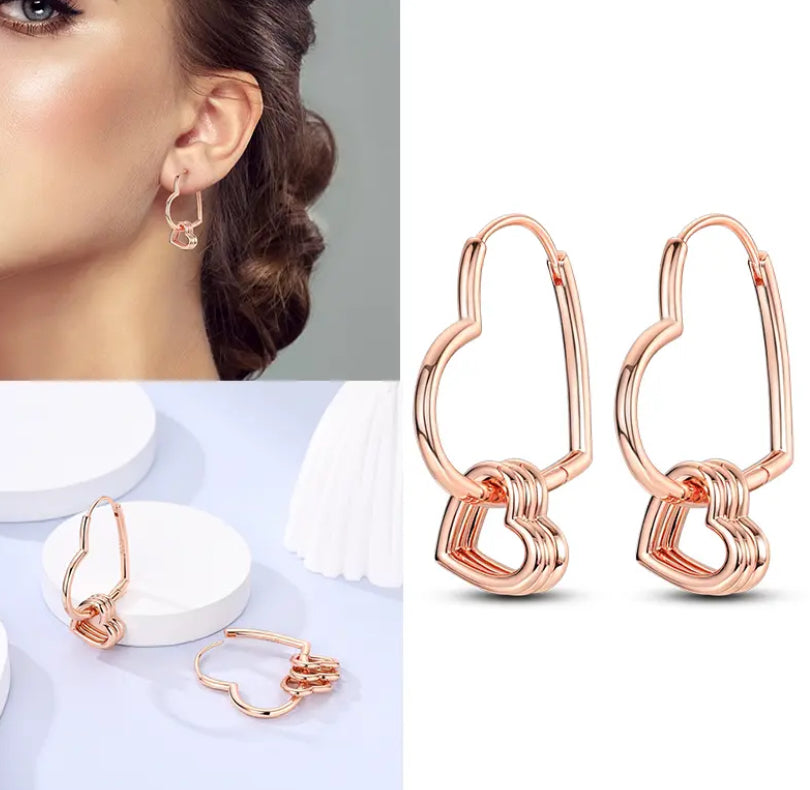 Corazón 3 corazones rose