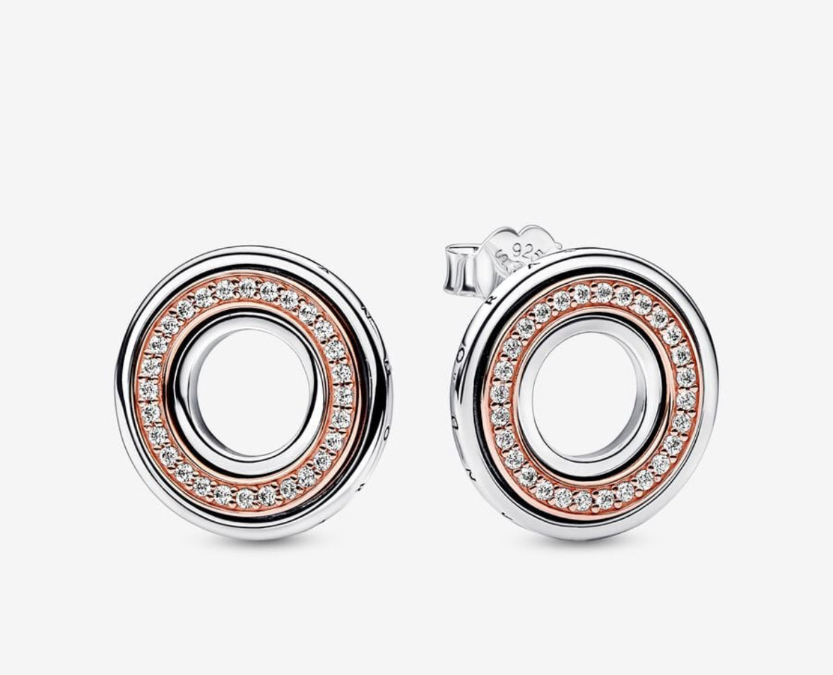 Aros logo rose plata