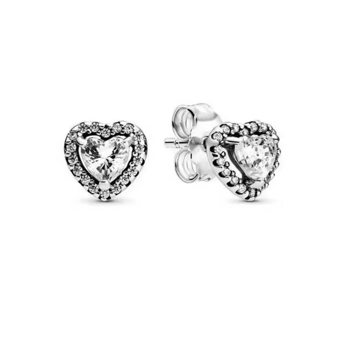 Aros corazón reina plata