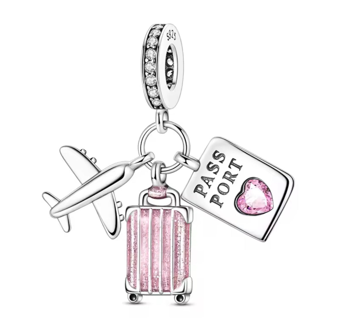 Viaje Rosa: Avión/globo/maleta