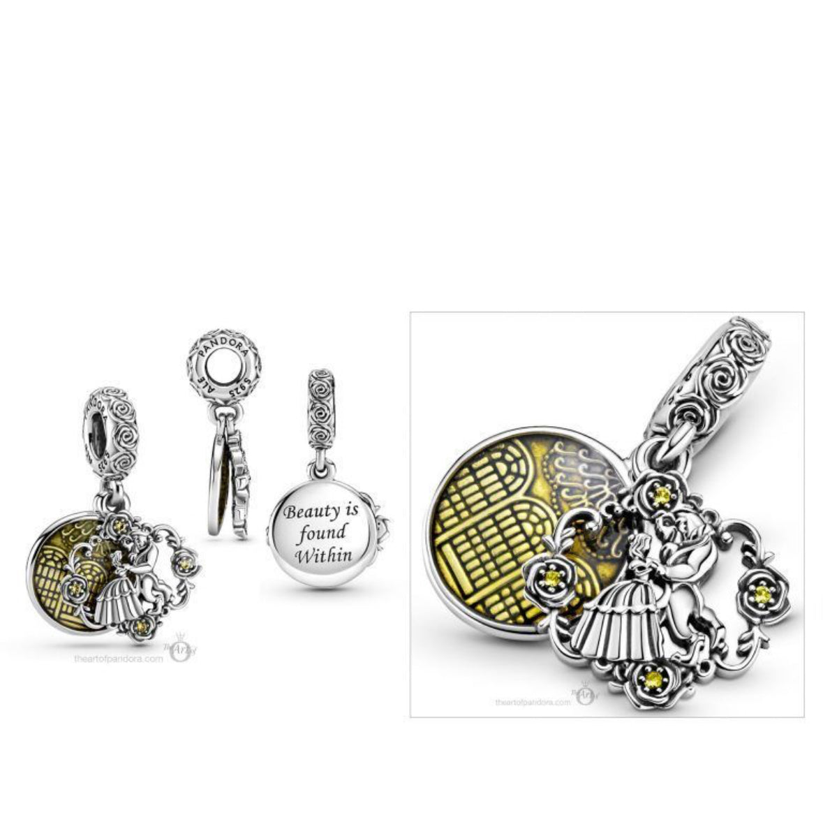 Colgante La Bella y la Bestia