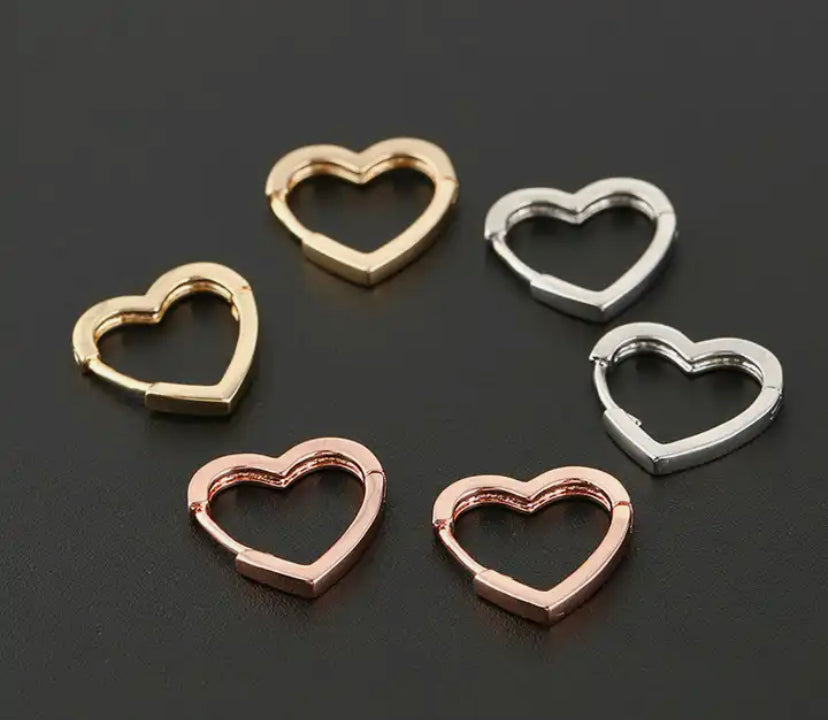 Argollita corazón pequeña plata