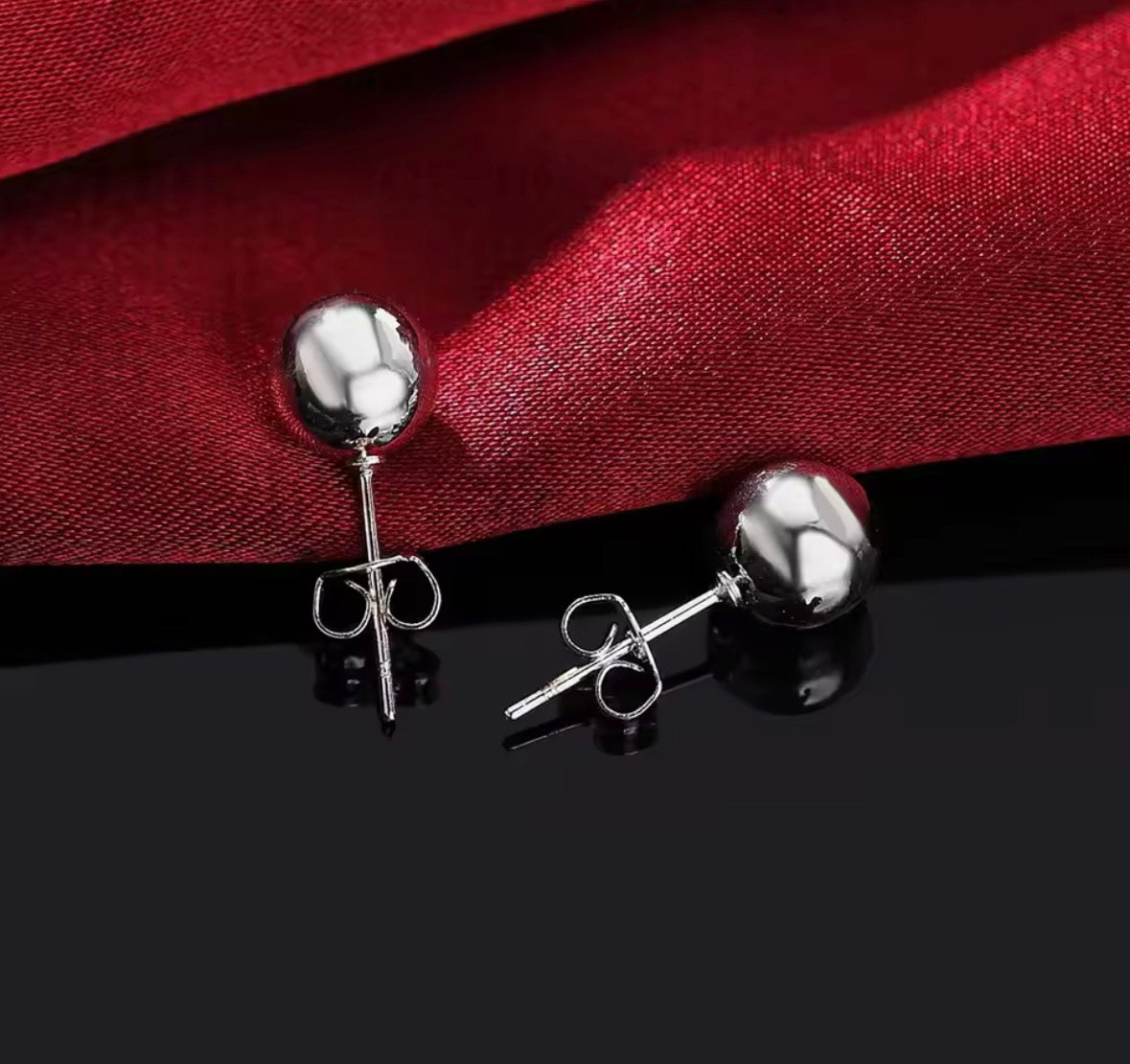 Aros esfera plata