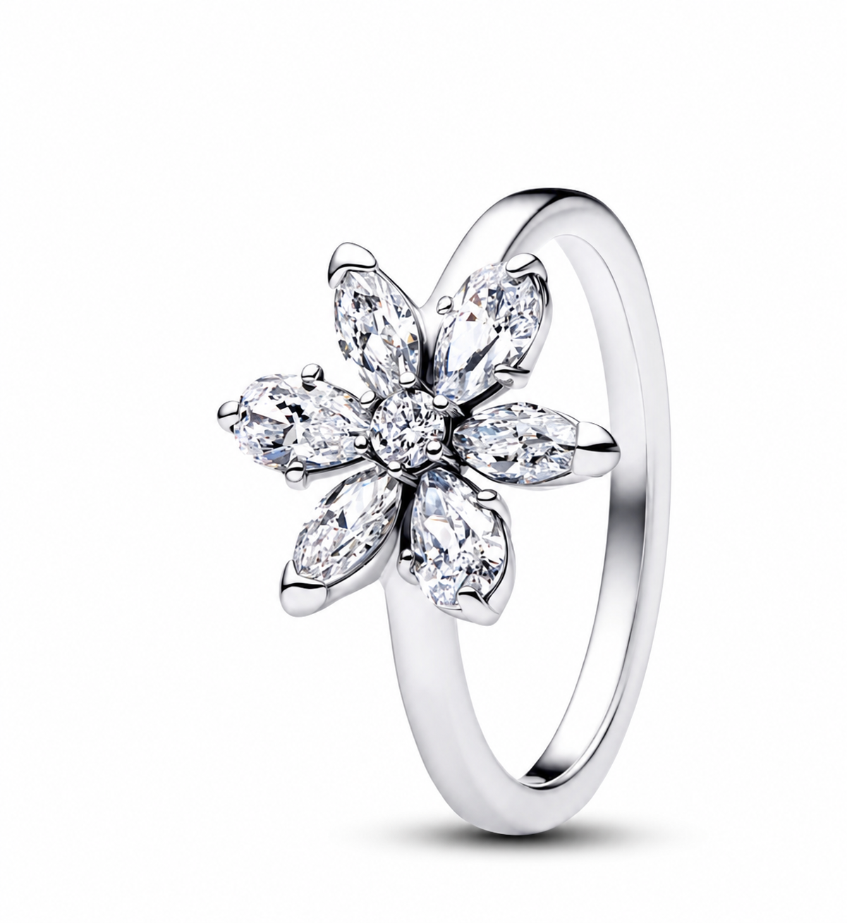 Anillo flor blanca