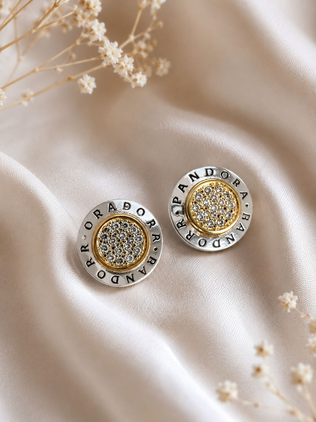 Aros brillo plata dorado logo