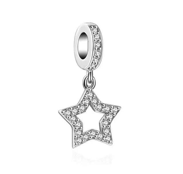 Estrella plata colgante