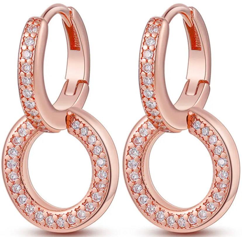 Doble argolla rose circones