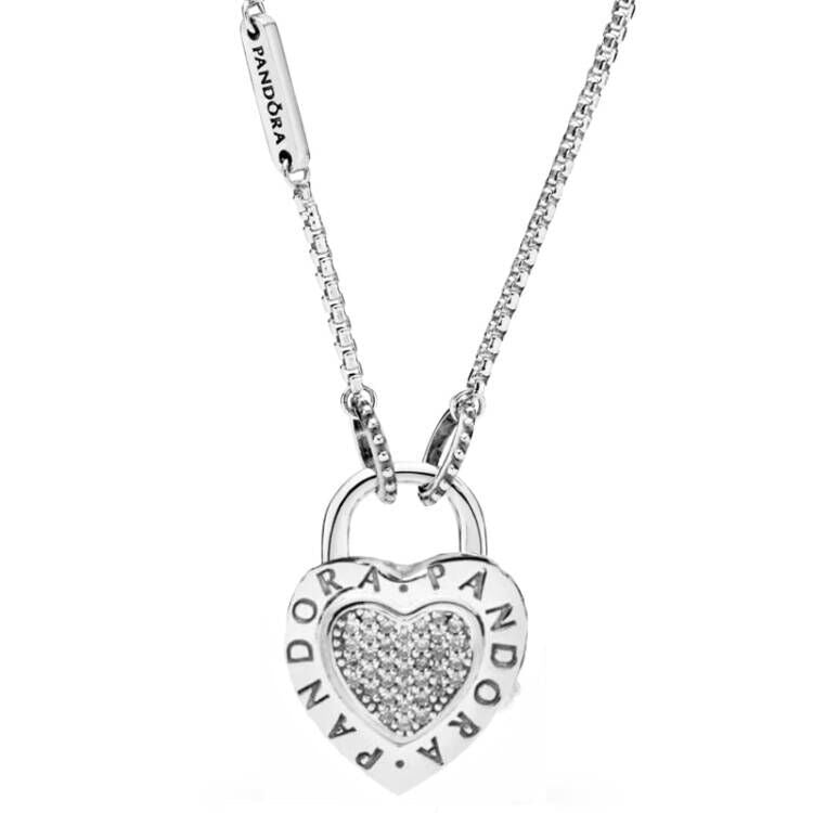 Collar candado corazón