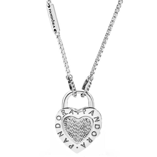 Collar candado corazón