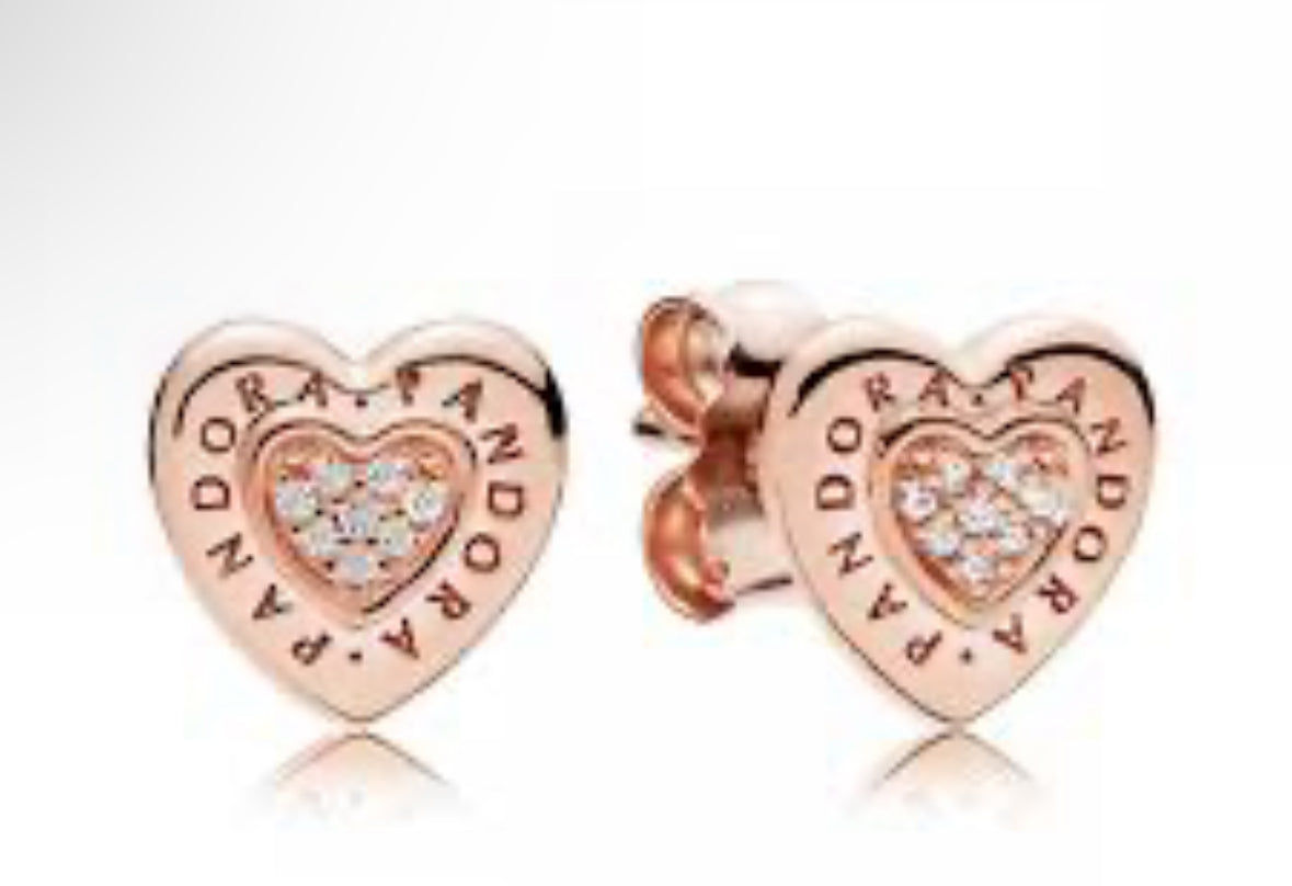 Aros corazón logo rose