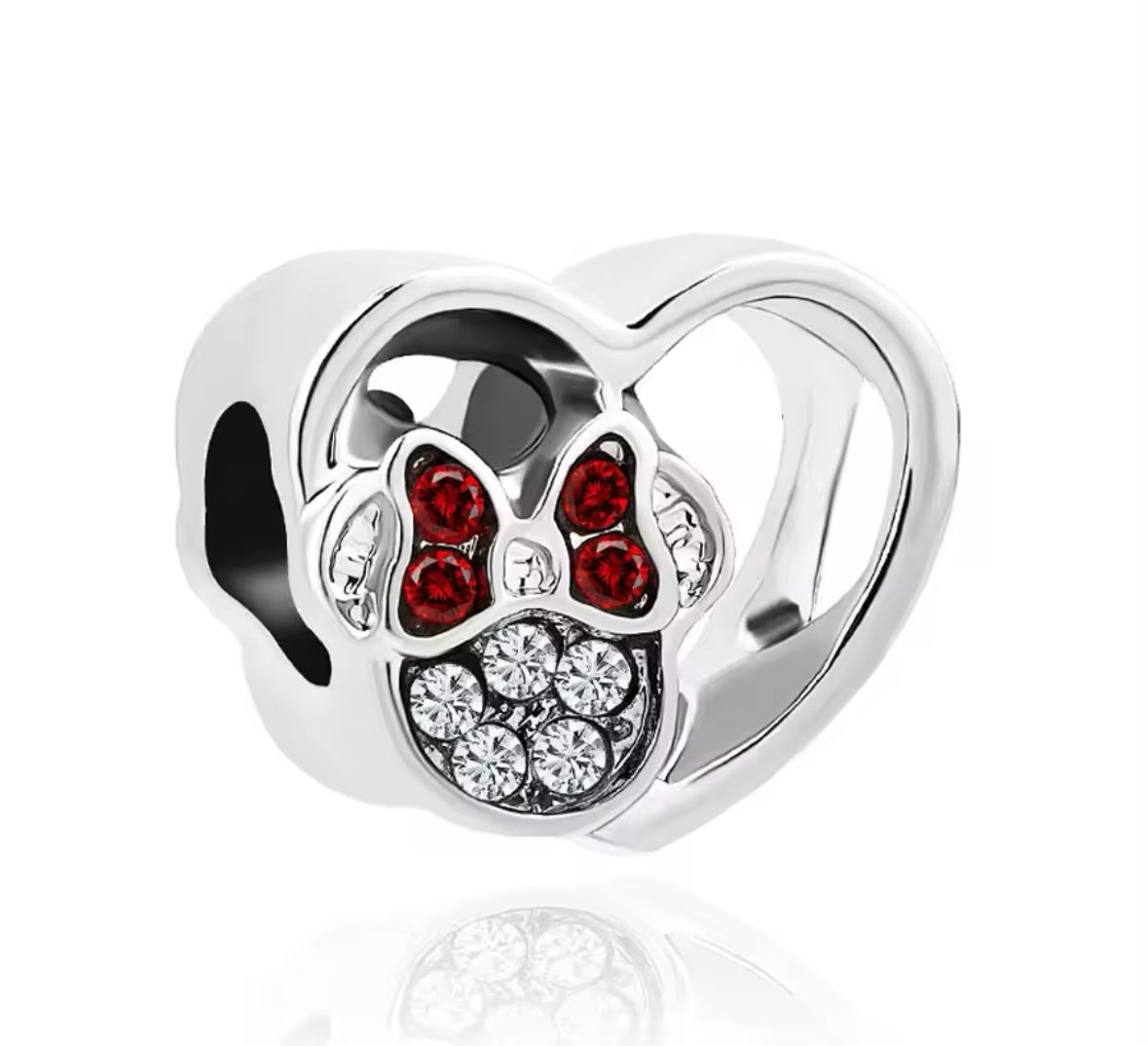Corazón Minnie Mickey Plata