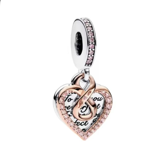 Corazón circones rose