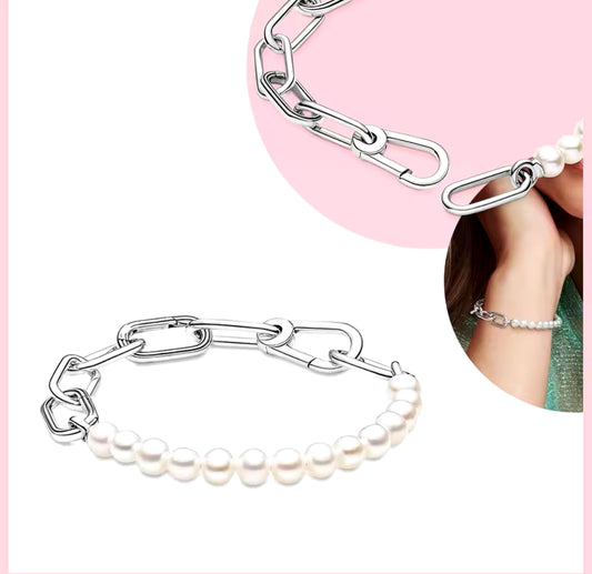 Pulsera eslabón perlas