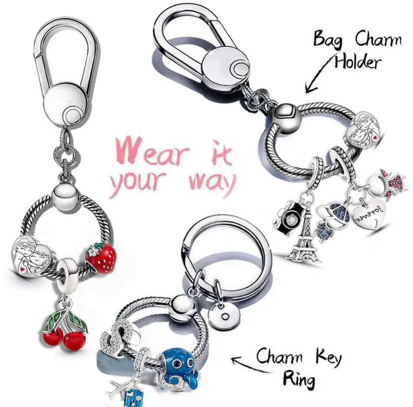 Llavero círculo para charms