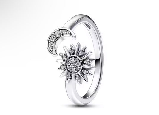 Anillo sol y luna abierto