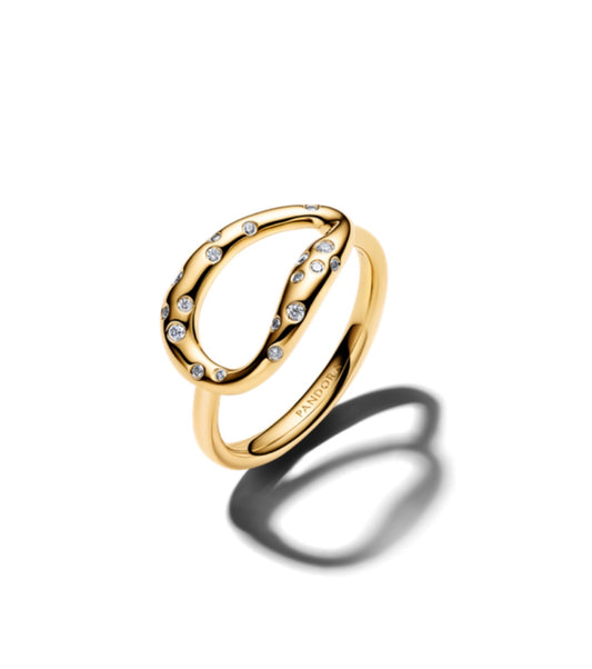 Anillo orgánico piedras