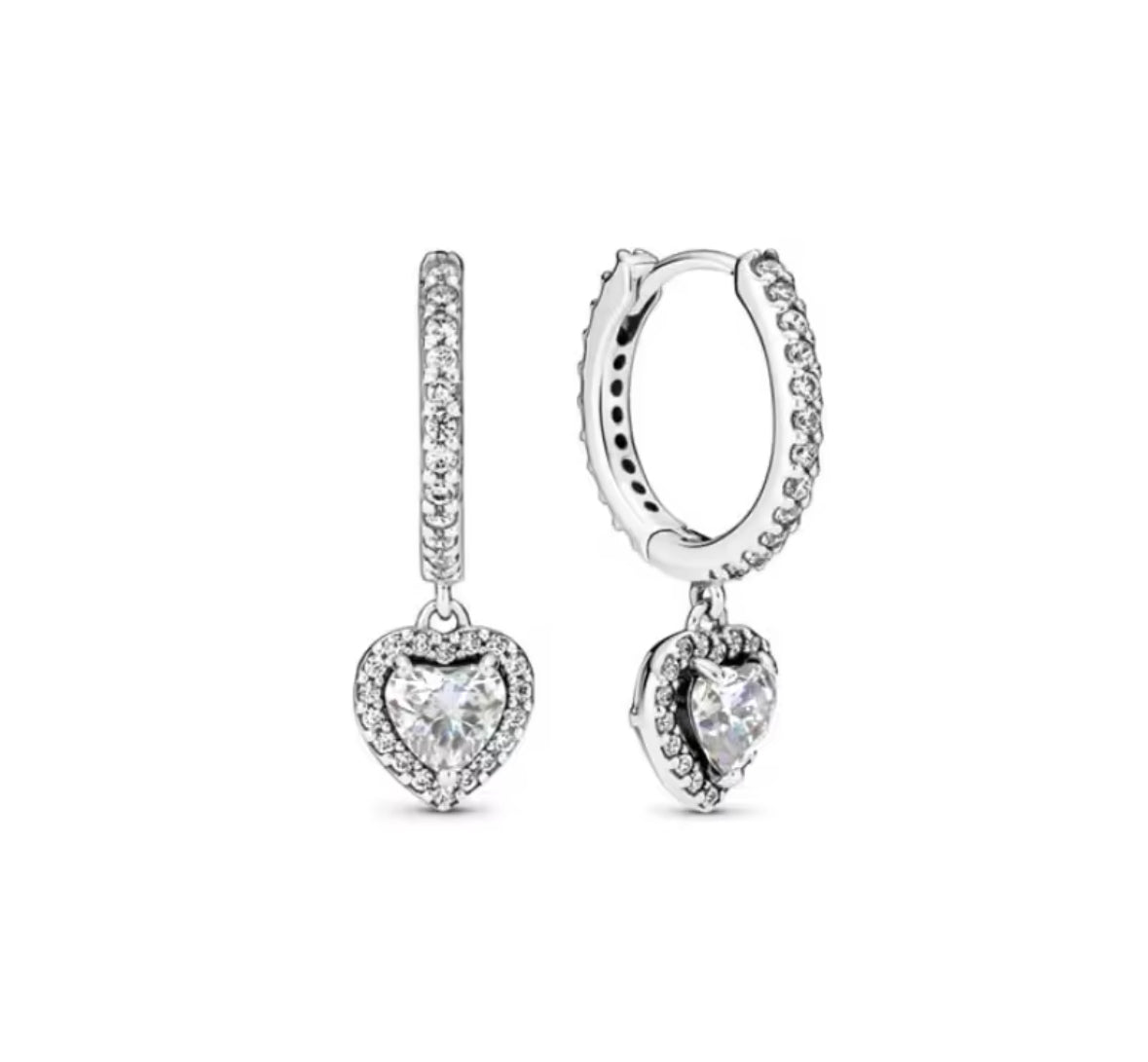 Argolla circones corazones blanco