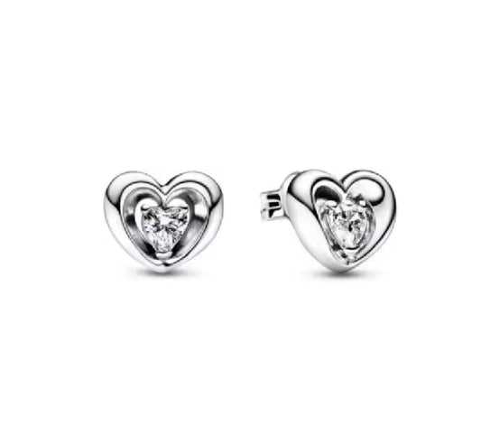 Aros doble corazón
