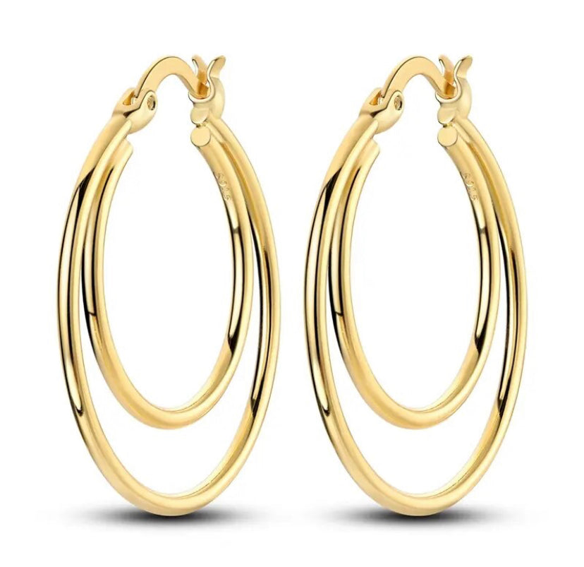 Argolla doble dorado