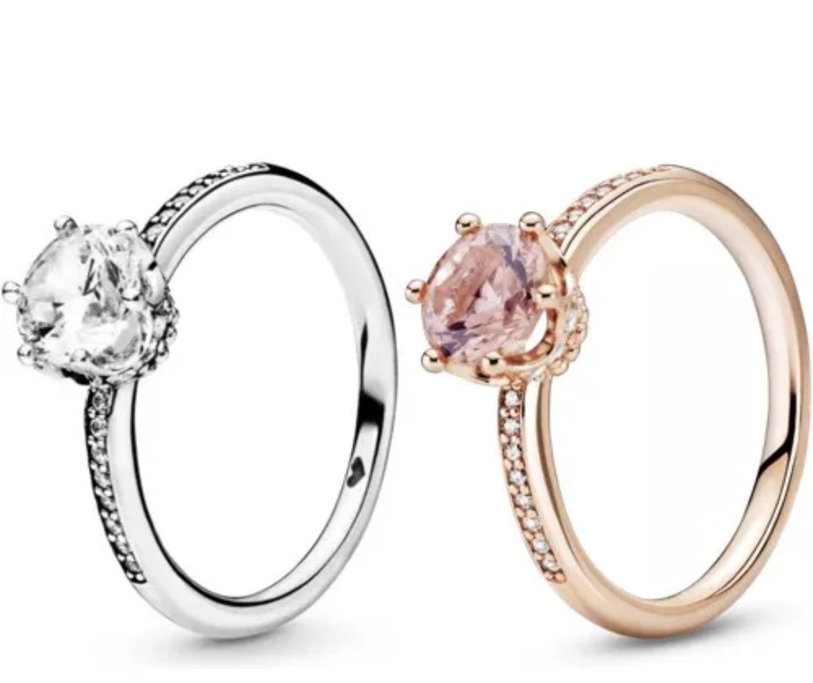 Anillo solitario rose