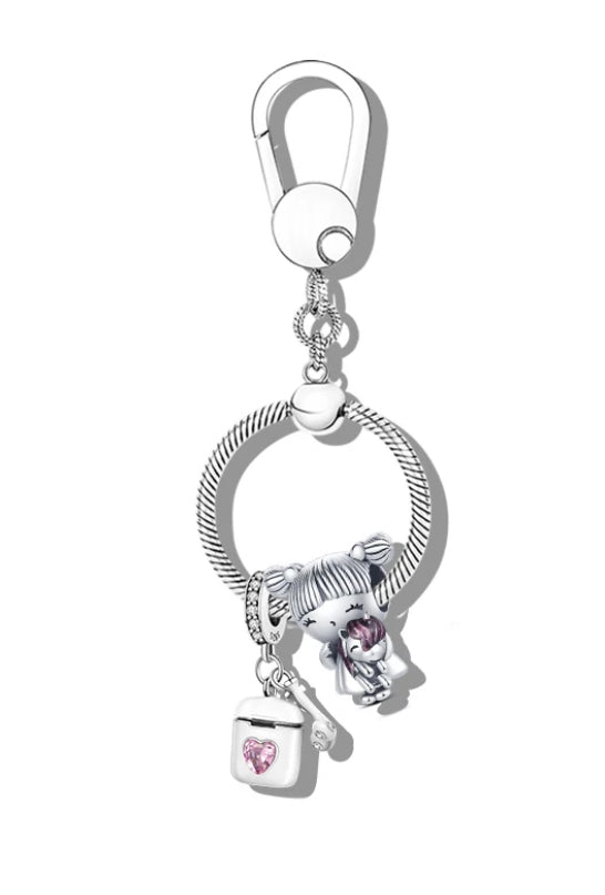 Llavero círculo para charms