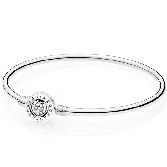 Pulsera rígida corazón redondo logo