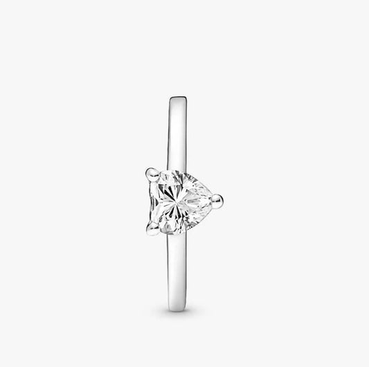 Anillo corazón diamante
