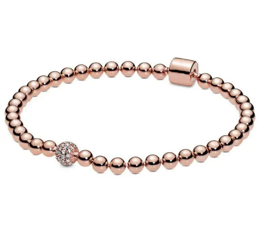 Pulsera pelotitas rose