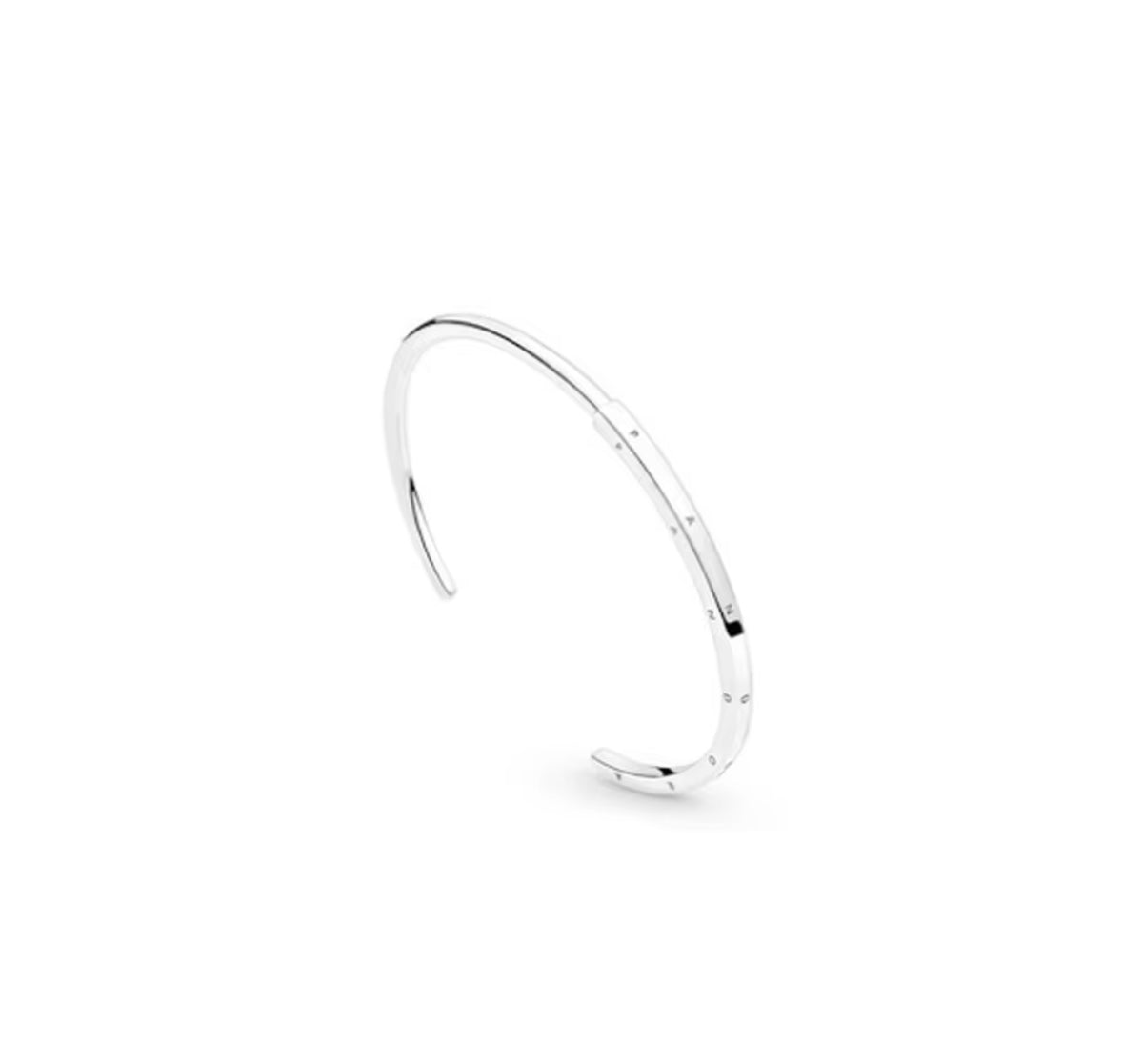 Pulsera esclava plata con logo