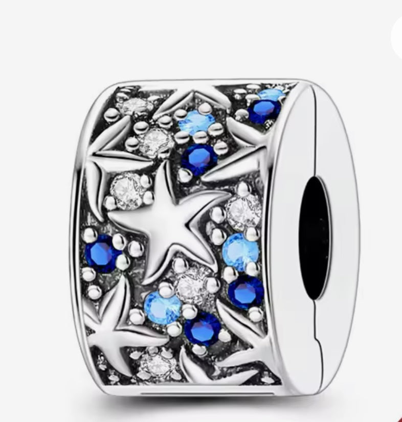 Clip azul estrellas