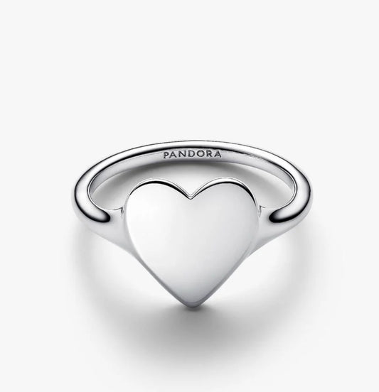 Anillo corazón liso