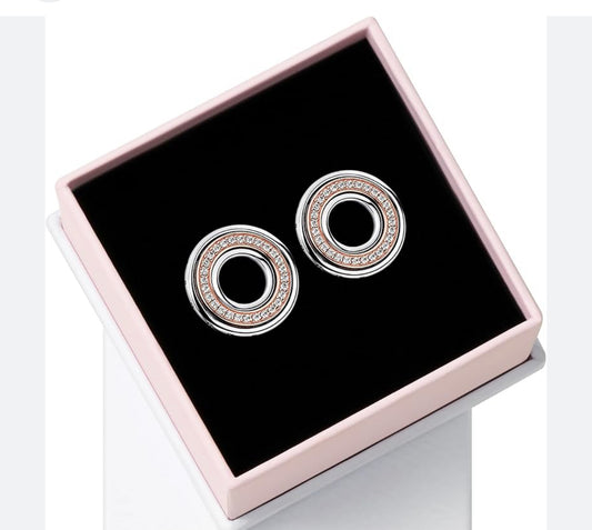 Aros logo rose plata