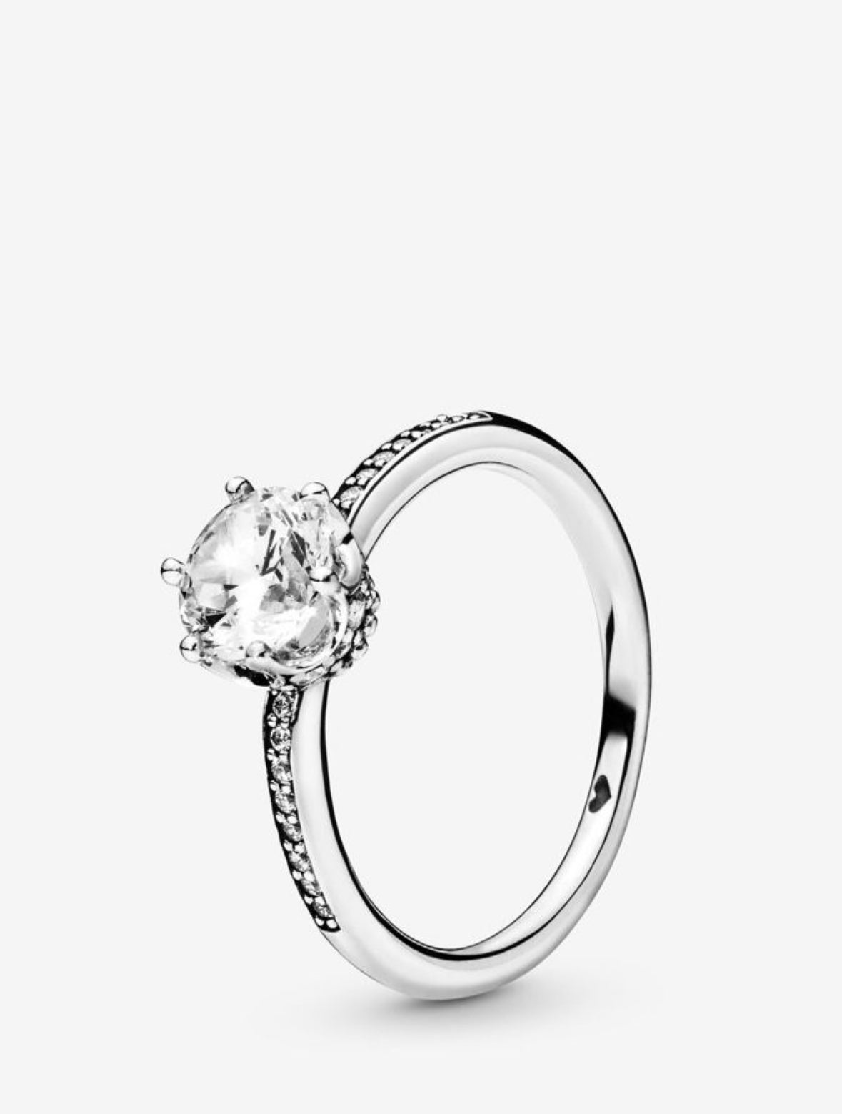 Anillo solitario plata