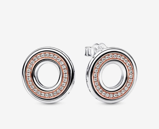 Aros logo rose plata
