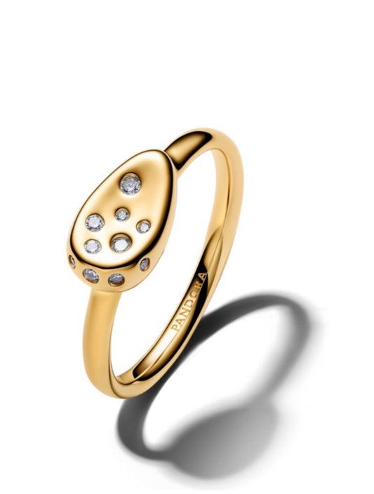 Anillo gota piedras pequeño