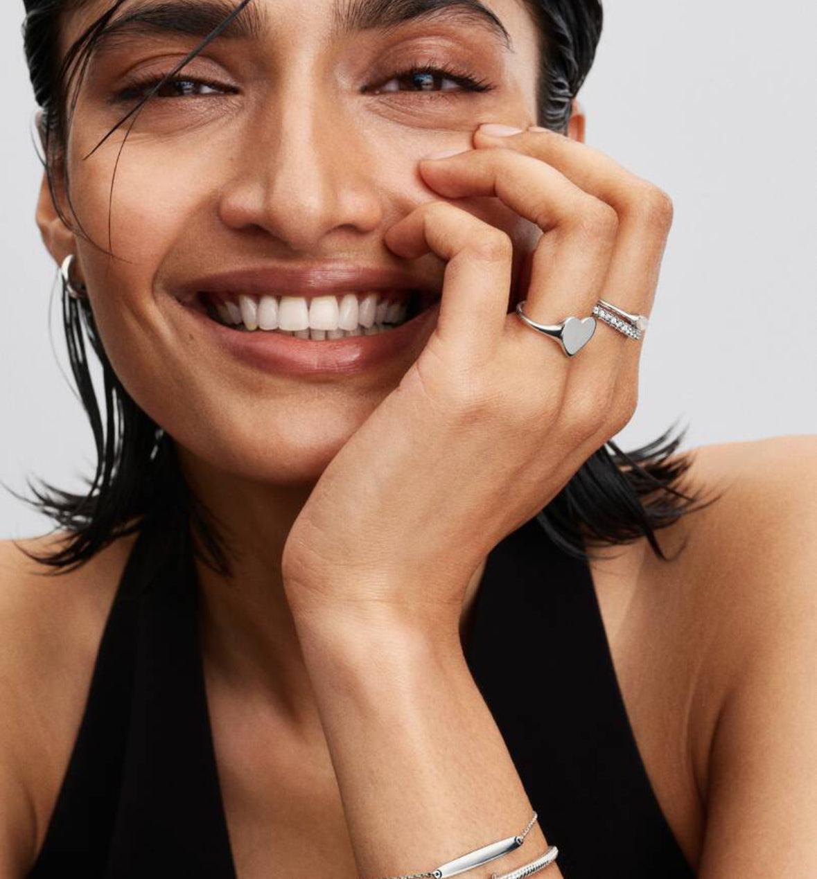 Anillo corazón liso