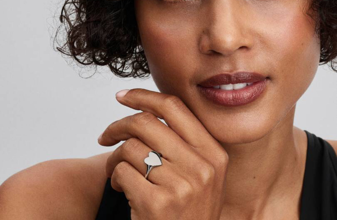 Anillo corazón liso