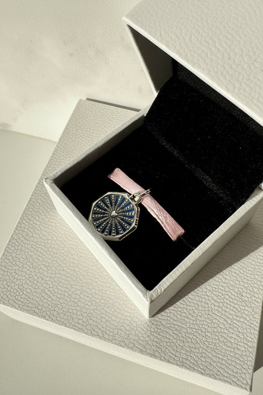 Corazón infinito azul para pulsera eslabones