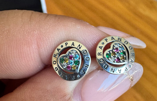 Aros círculo corazón colores con logo