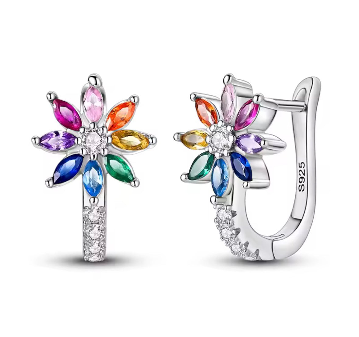 Argollas flor multicolor