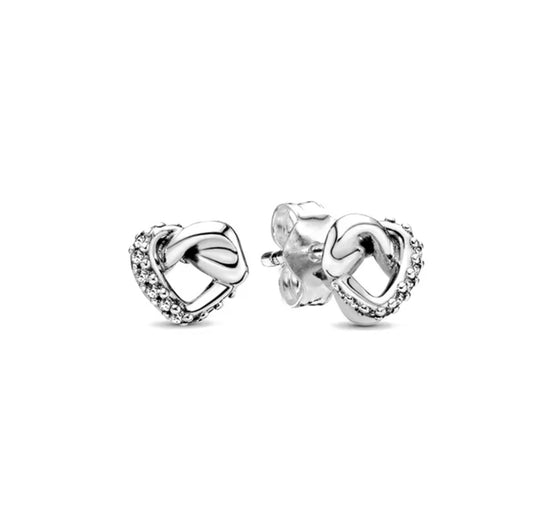 Aros corazón entrelazado circones