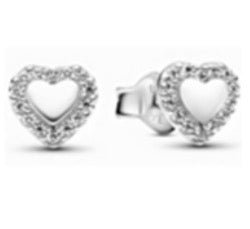 Aros corazón liso plata