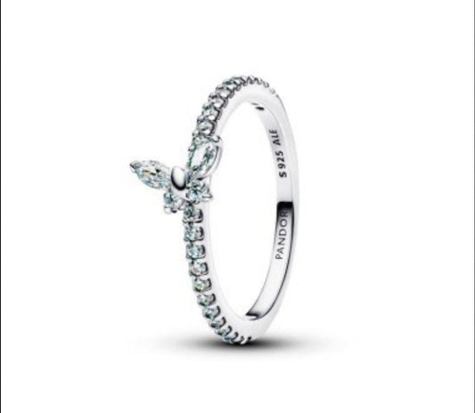 Anillo mariposa plata