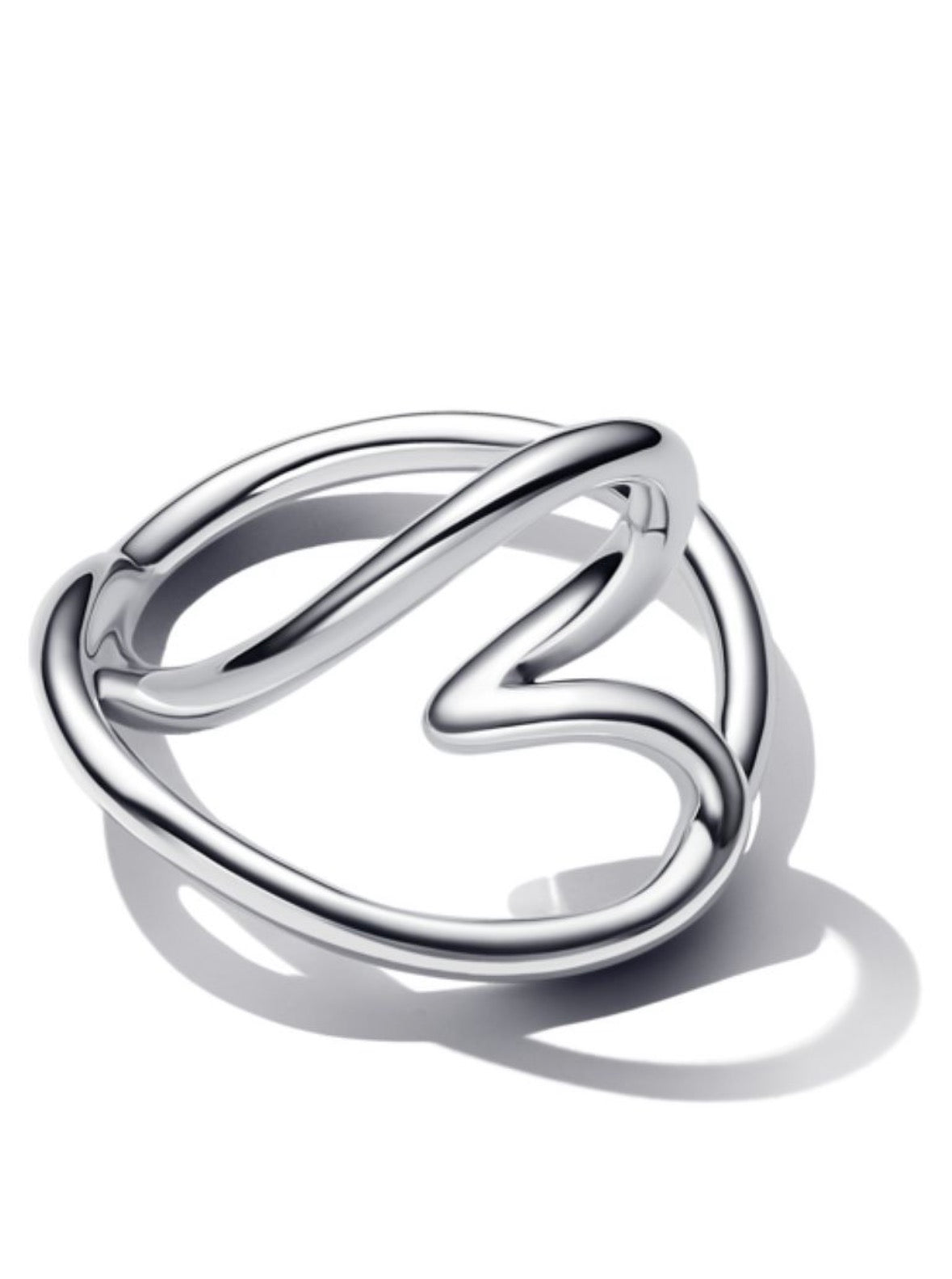 Anillo corazón orgánico plata