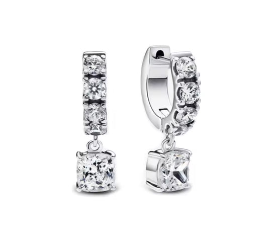 Argollas cuadros diamantes
